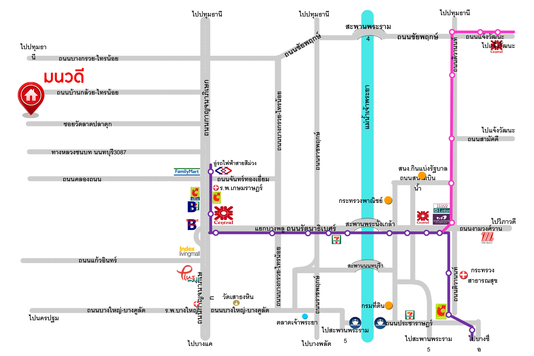 ทาวน์เฮ้าส์มือสองนนทบุรี ม.มนวดีบางใหญ่-กาญจนาภิเษก ตกแต่งให้ใหม่ พร้อมอยู่ มีครัวเคาน์เตอร์ โรงรถ คุ้มสุดๆ ทำเลเดินทางสะดวก เชื่อมต่อกาญจนาภิเษก ใกล้รถไฟฟ้าสายสีม่วง...